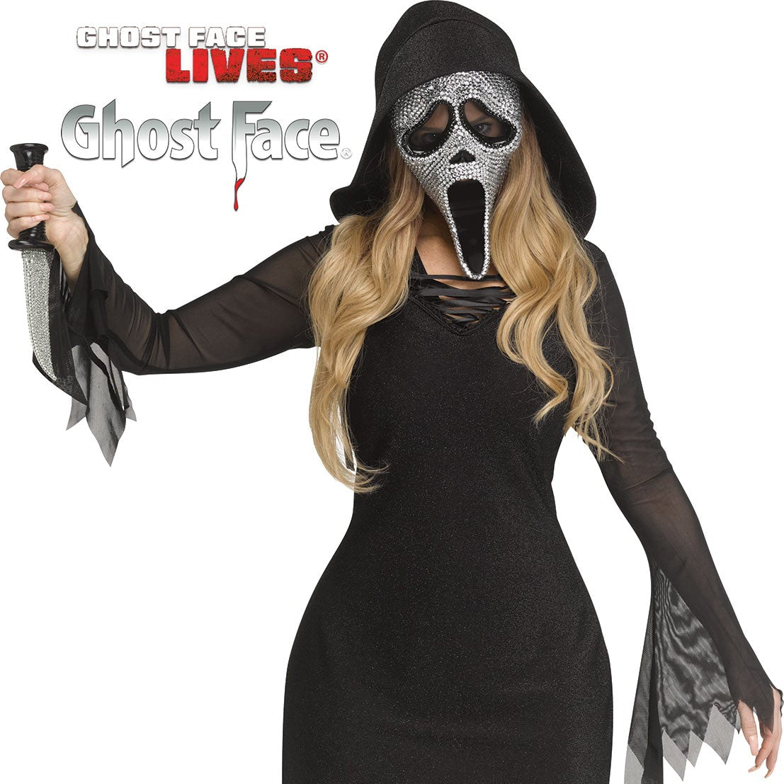 Disfraz Scream GhostFace Glamour Bling