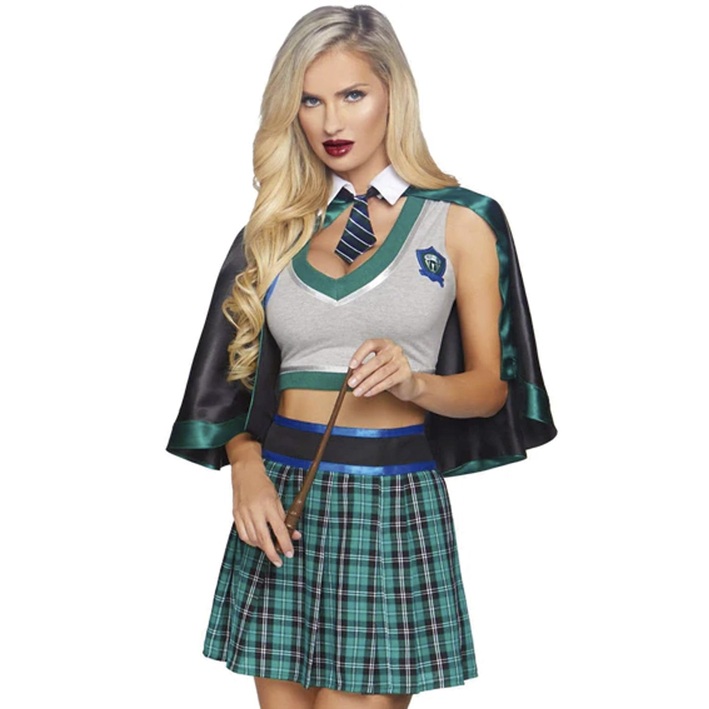 Disfraz de hechicera harry potter verde