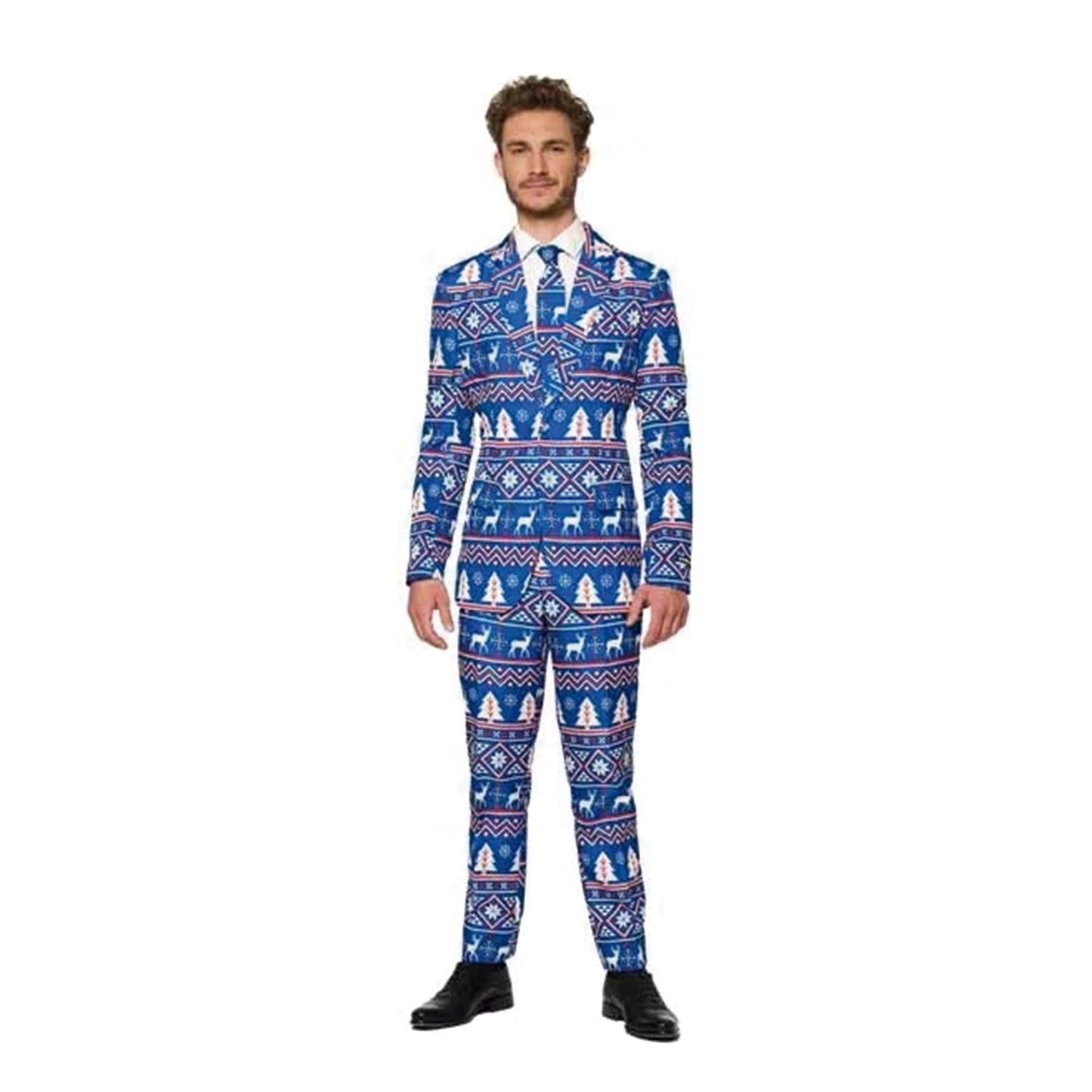 Traje Christmas Blue Nordic - Adulto