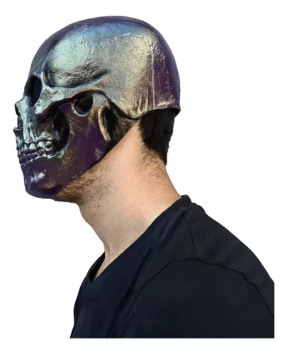 Máscara Calavera Skull Metalic Gold