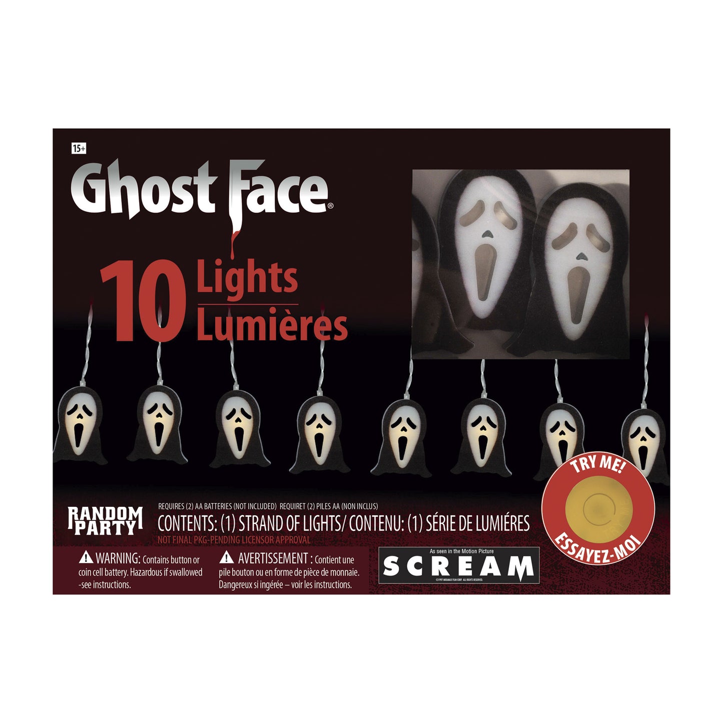 Luces de Cadena GhostFace® (10 luces)