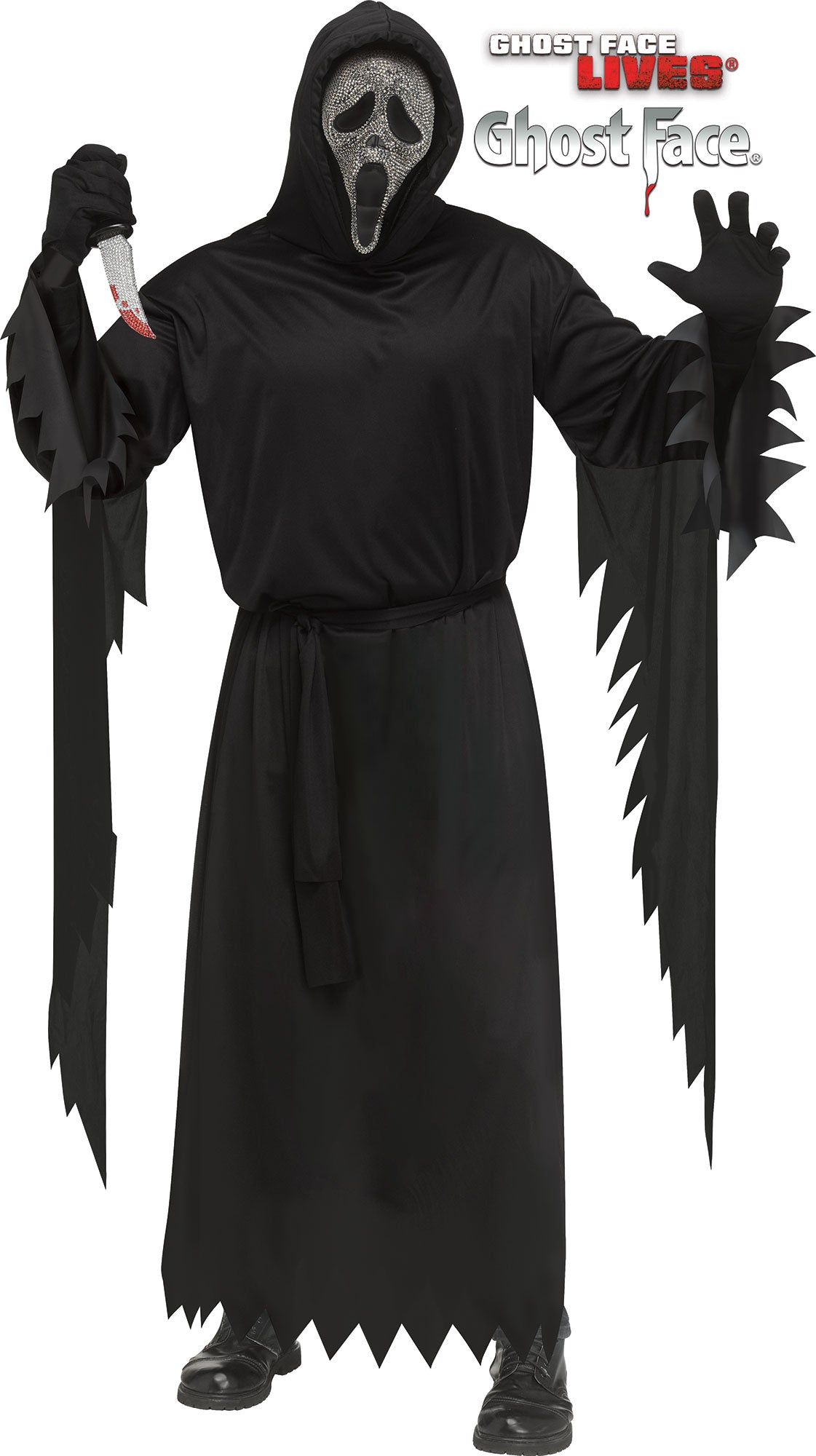 Disfraz GhostFace Scream Bling Plata