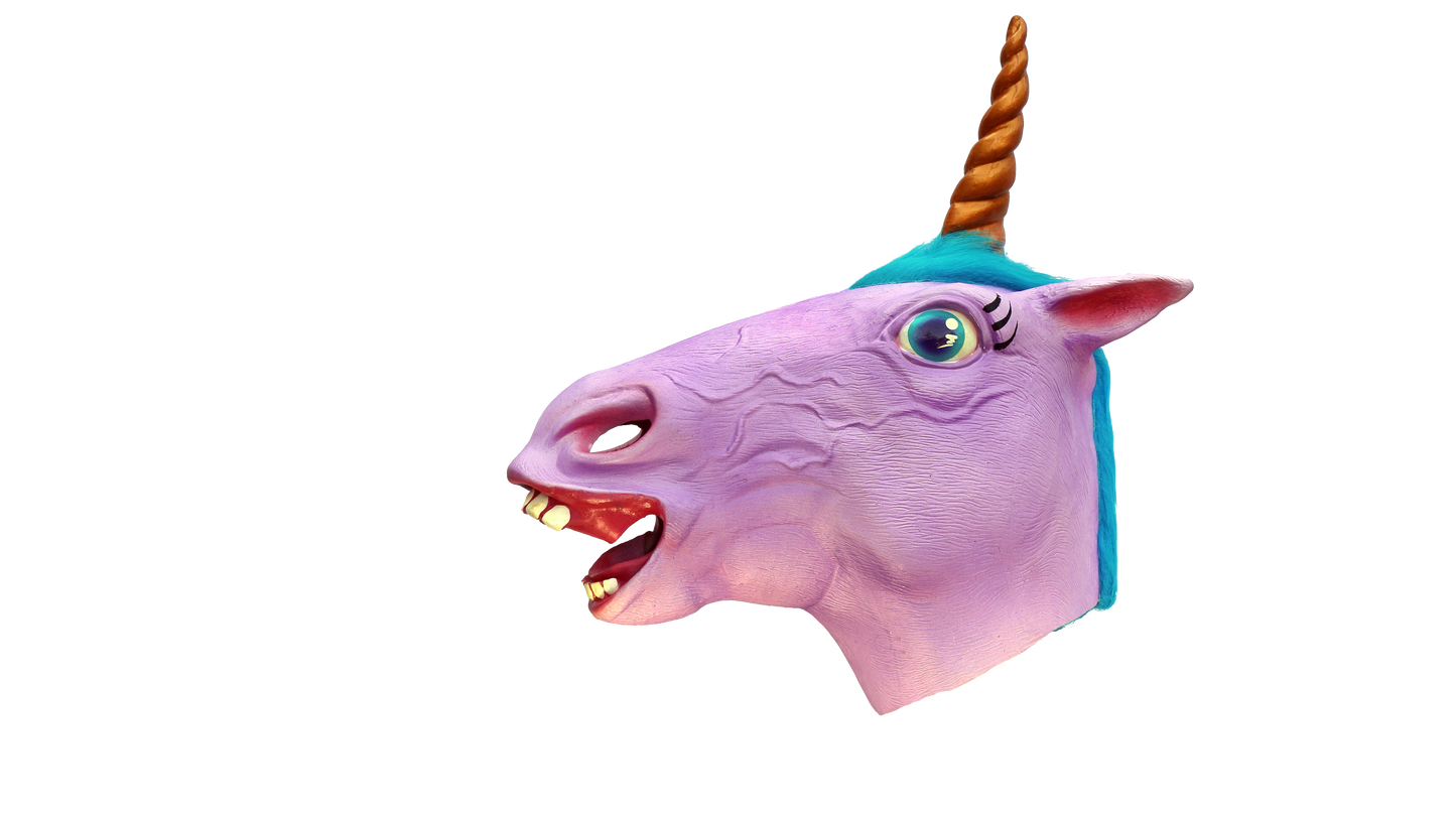 Máscara unicornio pony lila