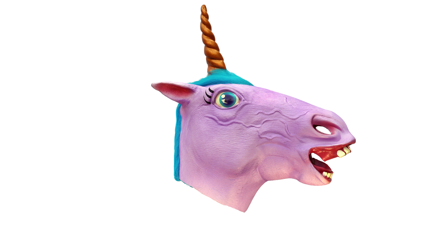 Máscara unicornio pony lila