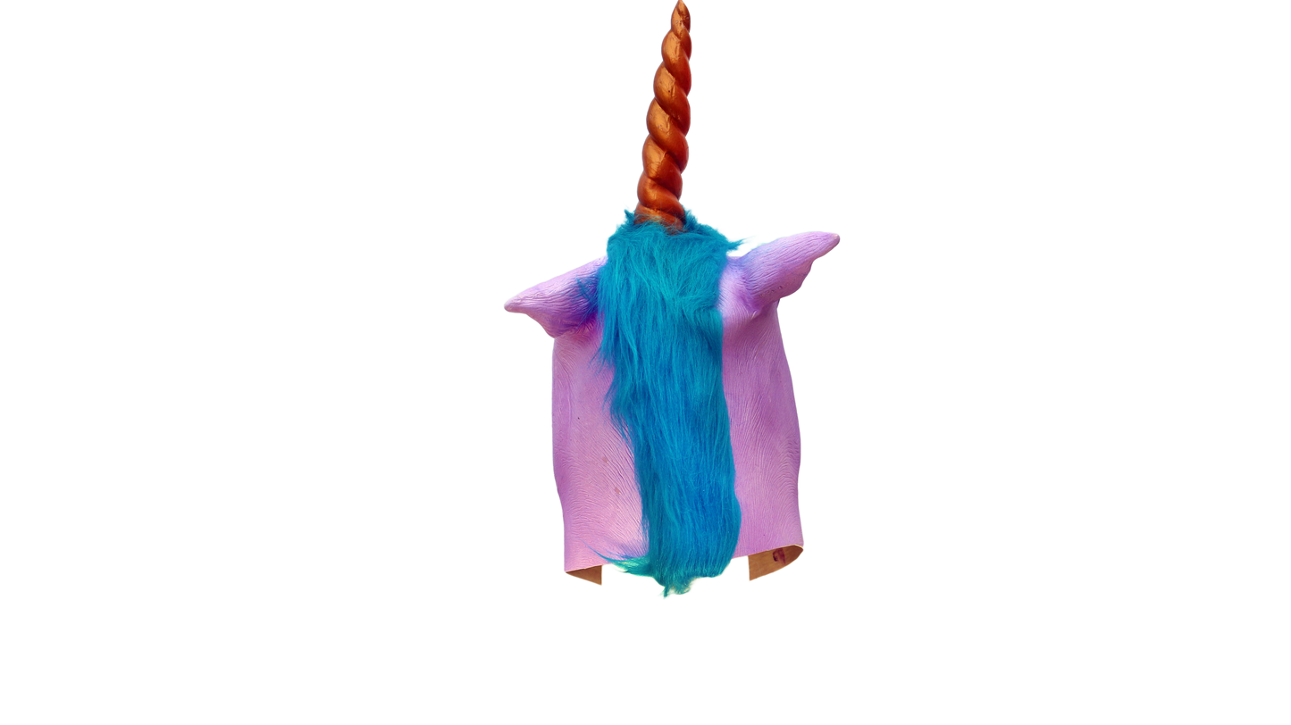 Máscara unicornio pony lila