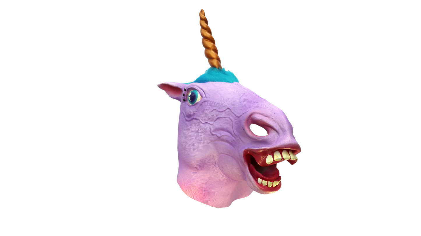Máscara unicornio pony lila