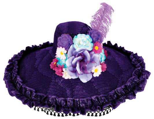 Sombrero Catrina Deluxe Morado