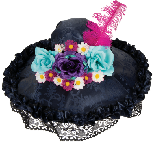 Sombrero Catrina Deluxe Negro