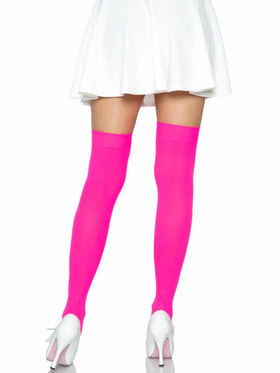 Medias lisas rosa neon
