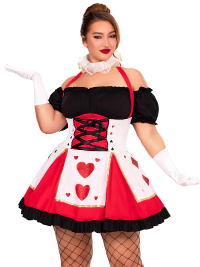 Disfraz de reina de corazones pretty plus size