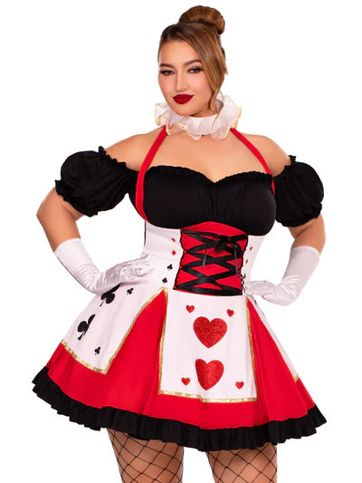 Disfraz de reina de corazones pretty plus size