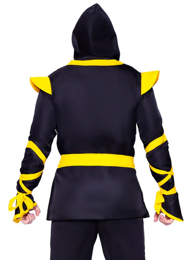 Disfraz de ninja amarillo para hombre