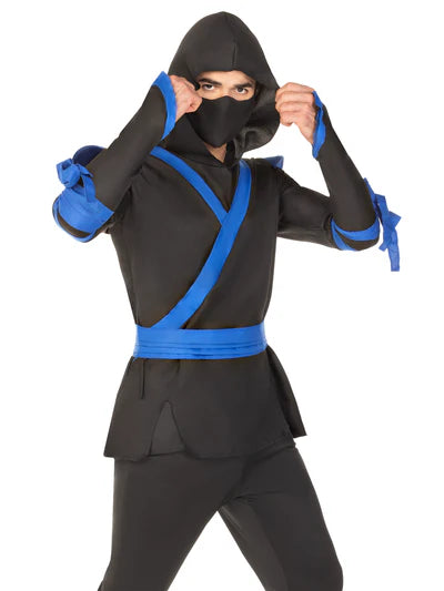 Disfraz de ninja azul para hombre
