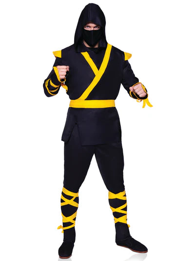 Disfraz de ninja amarillo para hombre