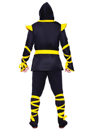 Disfraz de ninja amarillo para hombre