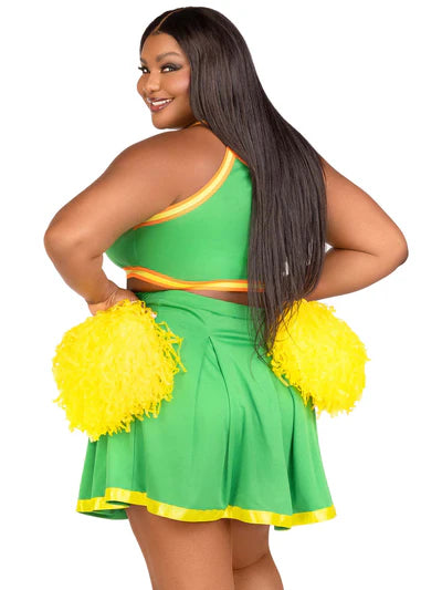 Disfraz de porrista bring verde plus size