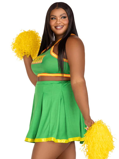 Disfraz de porrista bring verde plus size