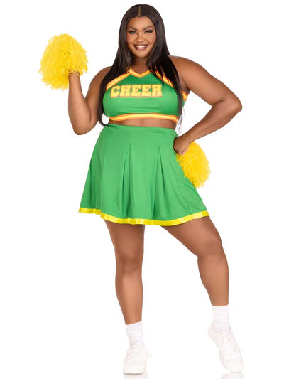 Disfraz de porrista bring verde plus size