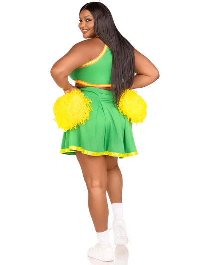 Disfraz de porrista bring verde plus size