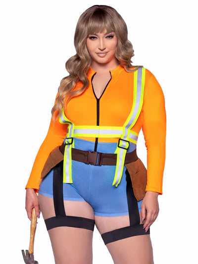 Disfraz de constructora sexy plus size