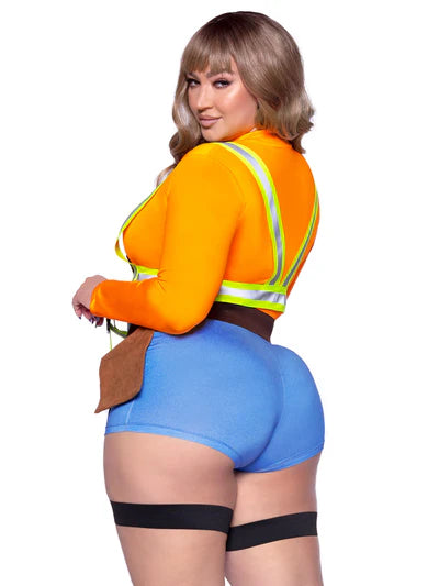 Disfraz de constructora sexy plus size