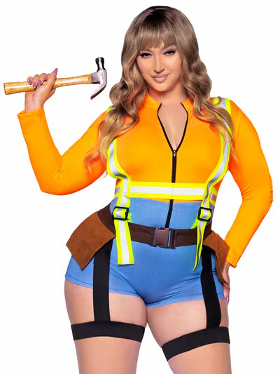 Disfraz de constructora sexy plus size