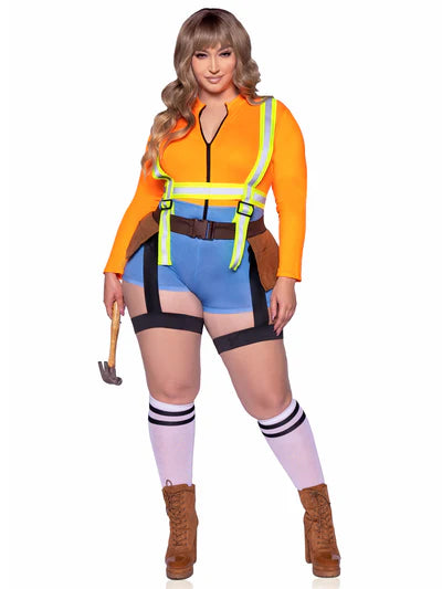 Disfraz de constructora sexy plus size