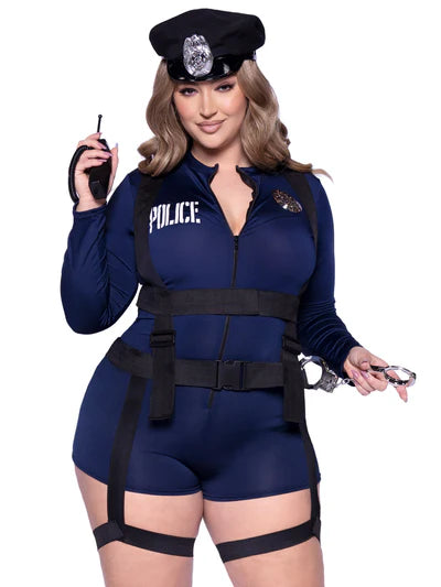 Disfraz de policia handcuff plus size