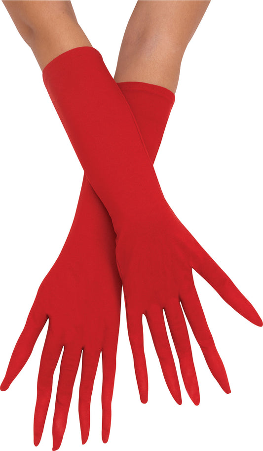 Guantes Largo Rojos Puntiagudos