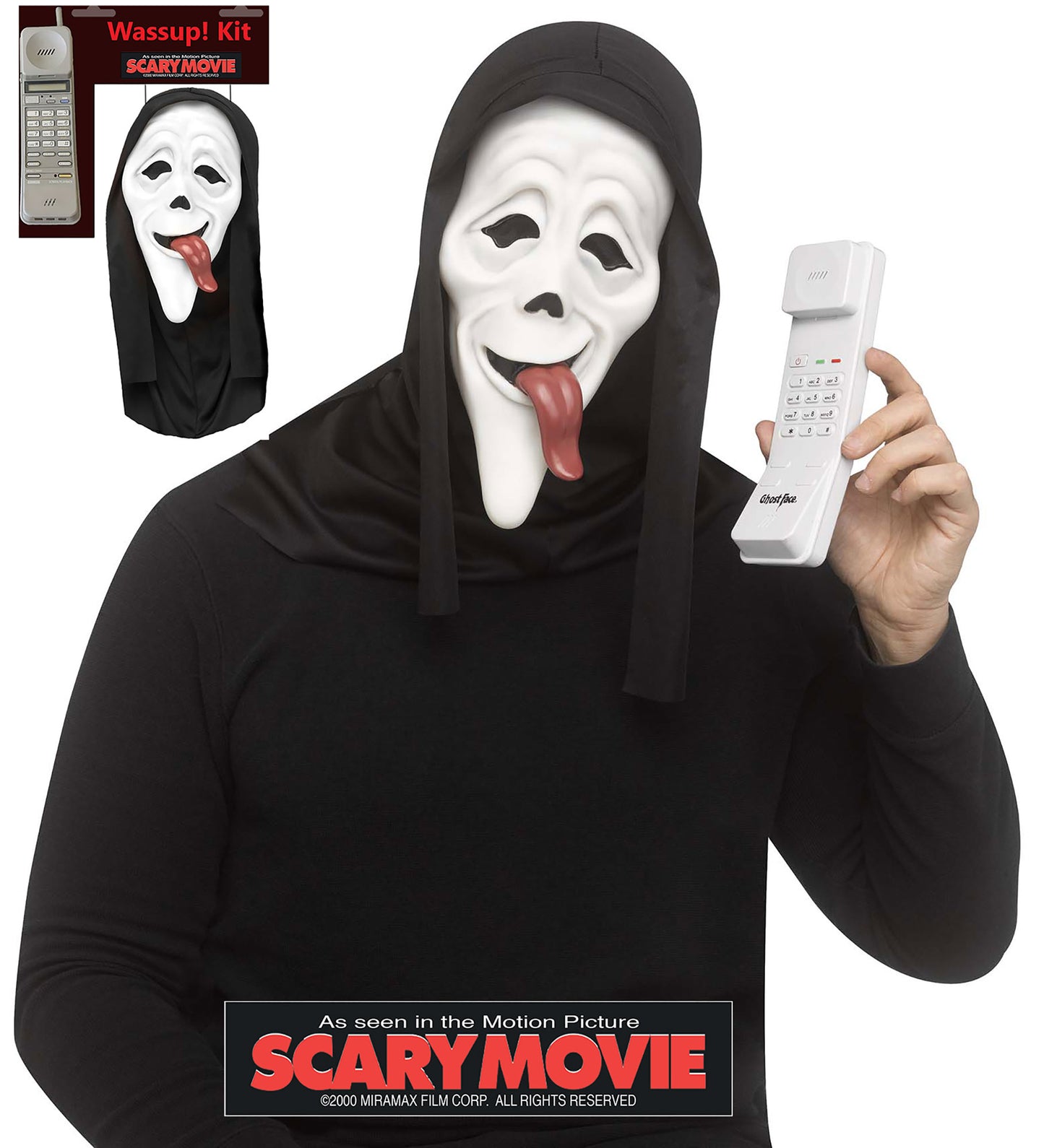 Kit Mascara Wassup Scary Movie y Telefono GhostFace