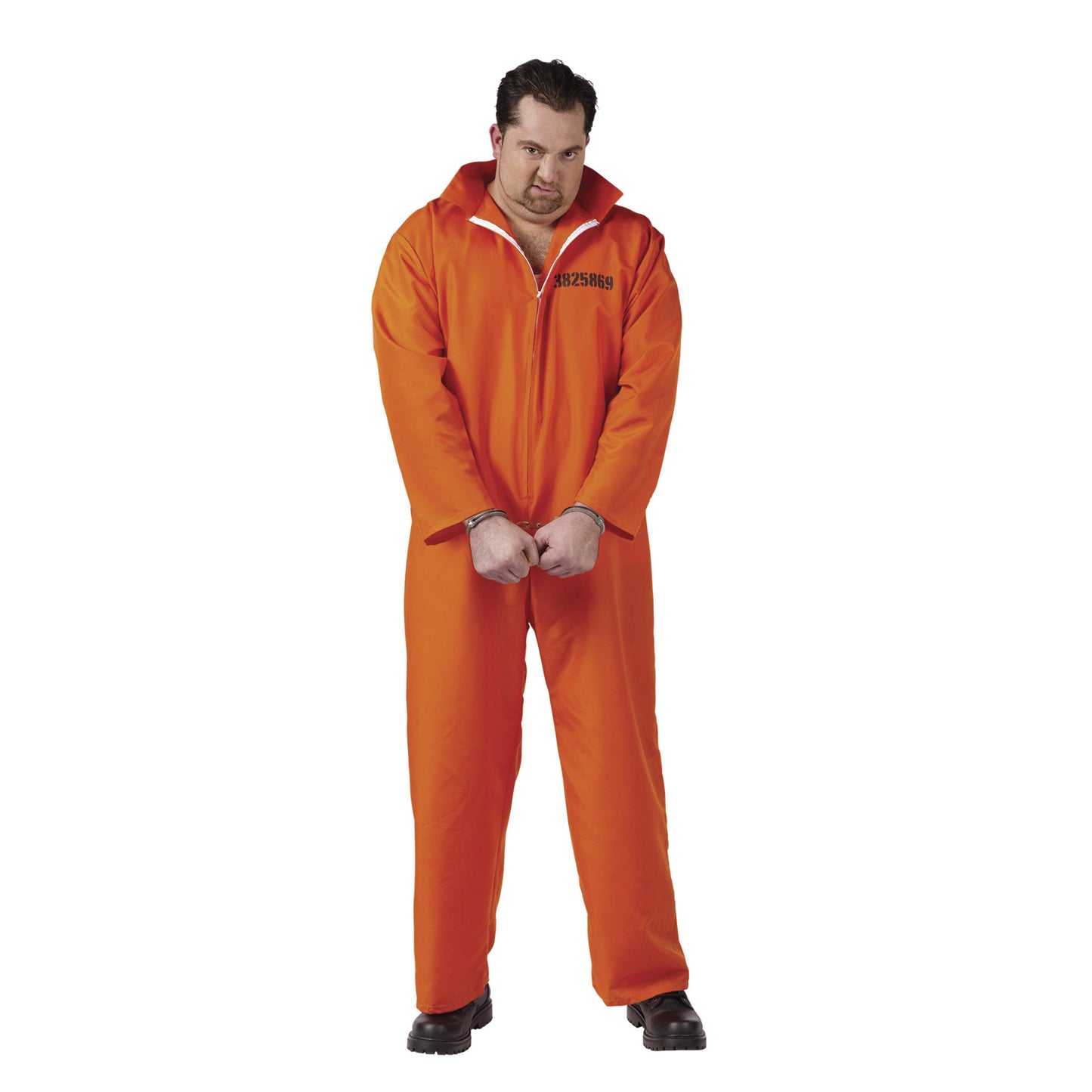 Disfraz de prisionero color naranja plus XL
