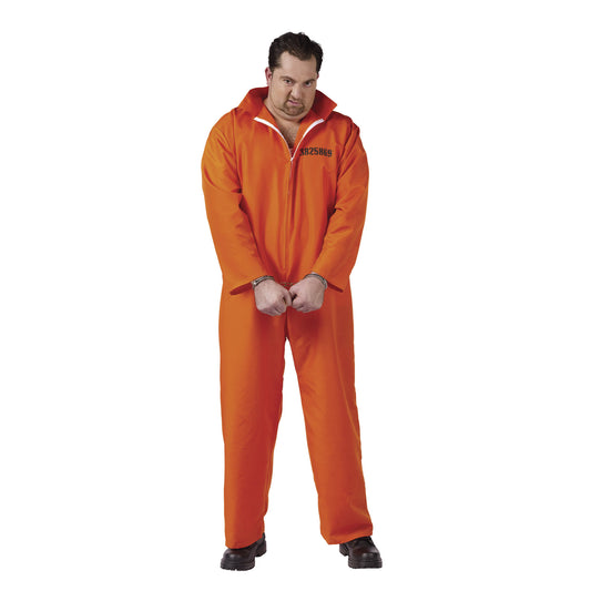 Disfraz de prisionero color naranja plus XL