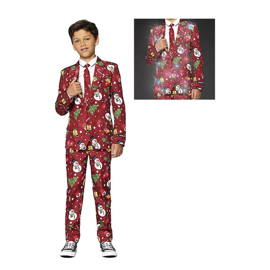 Traje Christmas Red Icons Light Up! - Niño