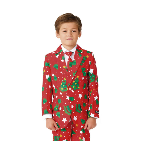 Traje Christmas Trees Stars Red- Niño