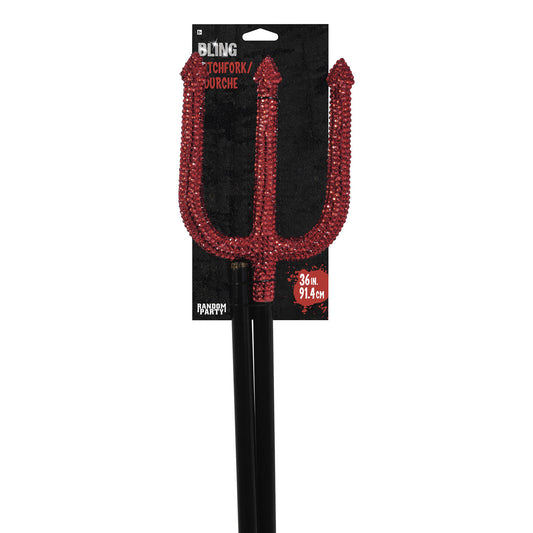 Baston Bling Tridente Rojo