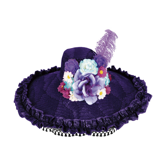 Sombrero Catrina Deluxe Morado