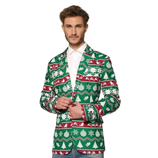Blazer Christmas Green Nordic - Adulto