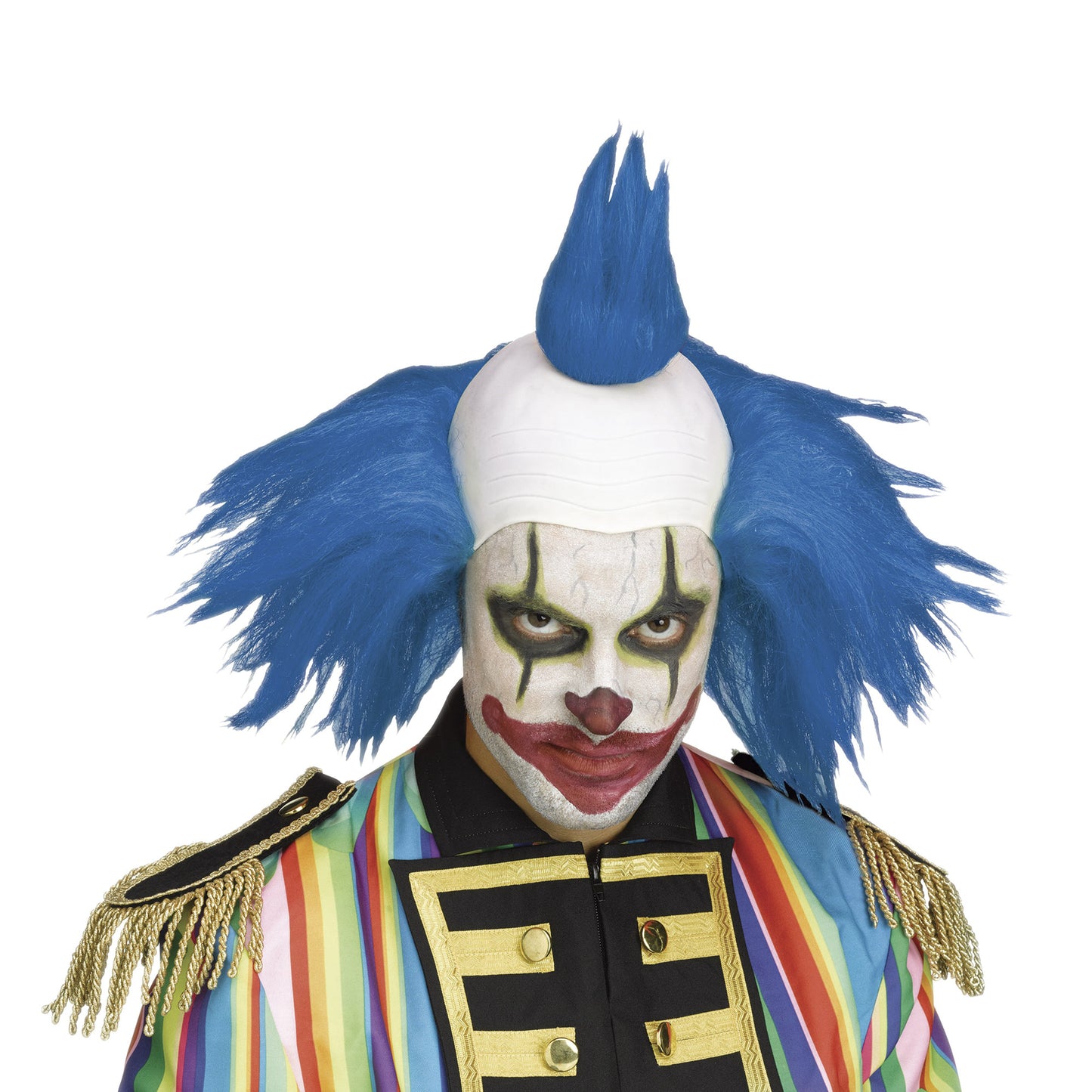 Peluca Payaso Twisted Clown Azul