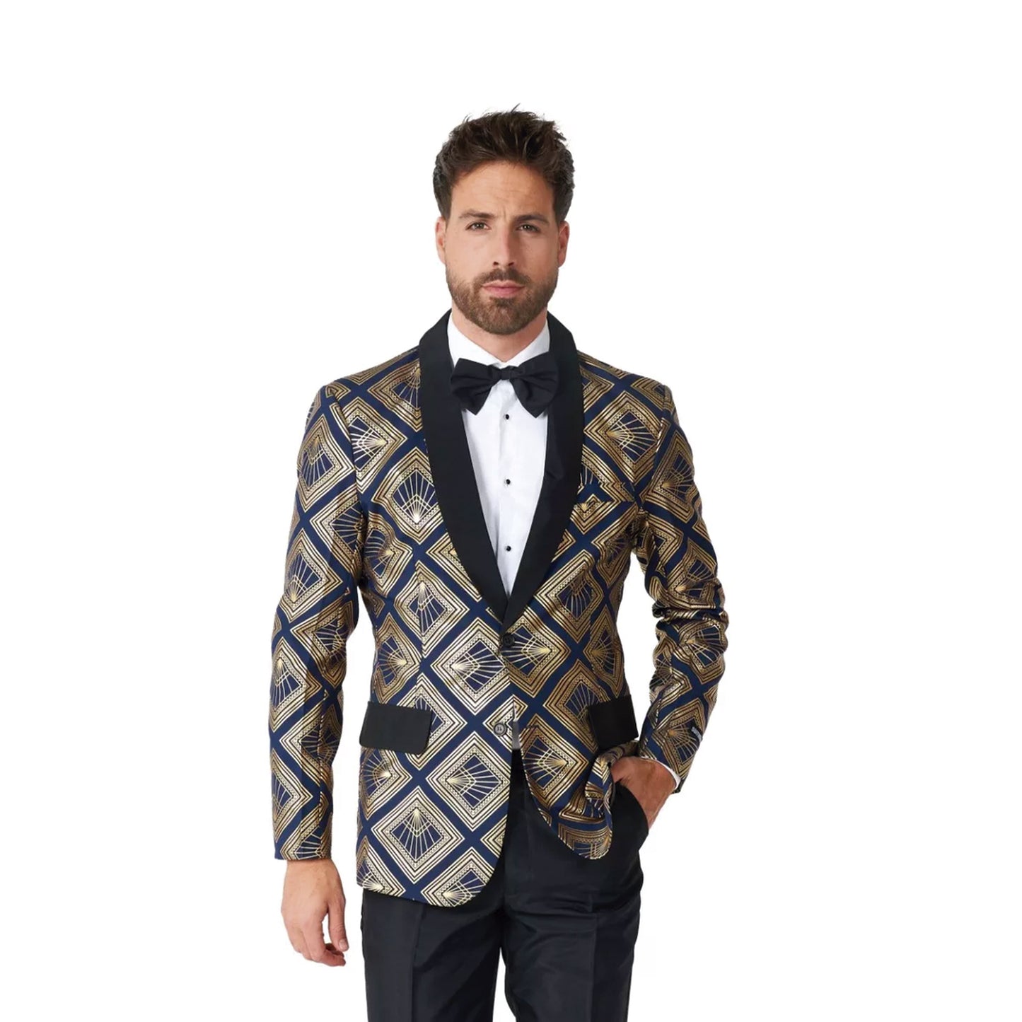 Traje Art Deco Deep Navy - Adulto