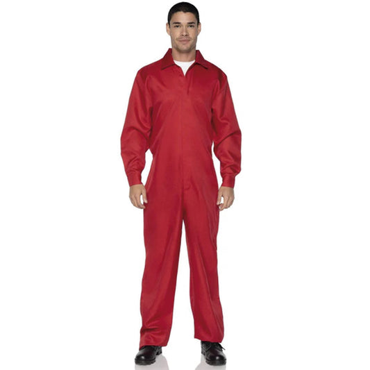 Disfraz overol rojo para hombre