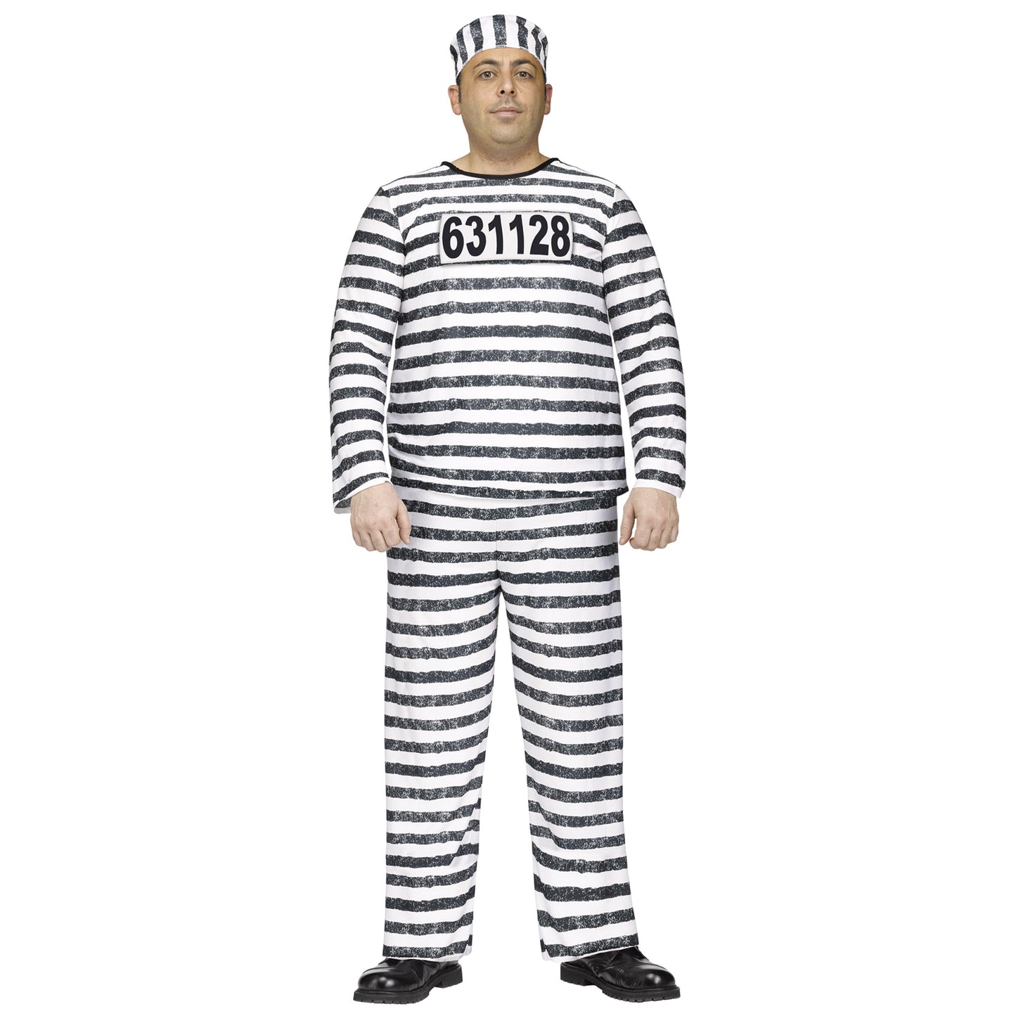 Disfraz de prisionero a rayas plus XL