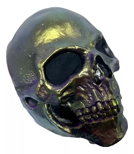 Mascara Calavera Skull Metalic Gold