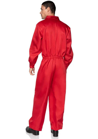 Disfraz overol rojo para hombre