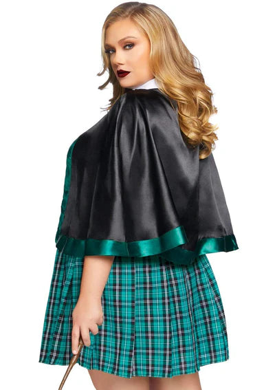 Disfraz de hechicera harry potter verde plus size