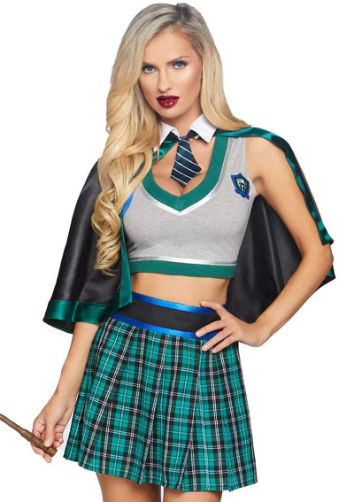 Disfraz de hechicera harry potter verde