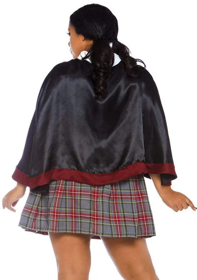 Disfraz de hechicera harry potter rojo plus size