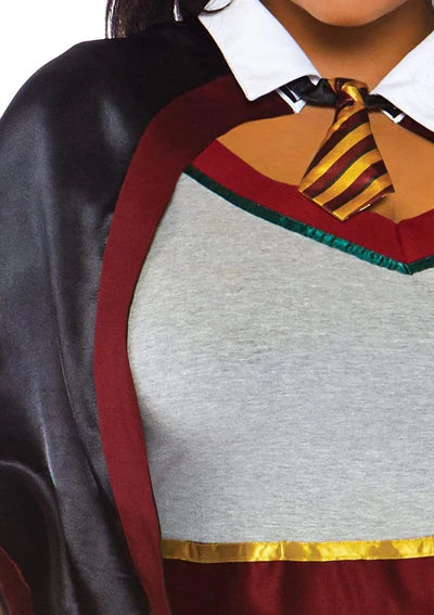 Disfraz de hechicera harry potter rojo plus size