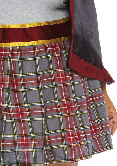 Disfraz de hechicera harry potter rojo plus size